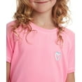 thumbnail image 4 of Pink Platinum Girls' Rash Guard - UPF 50+ Protective Quick Dry Short Sleeve Swim Shirt (4-16), 4 of 7
