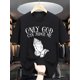 thumbnail image 3 of Men's Fashion Graphic Tee with 'Only God Can Judge Me' Print - Casual Crew Neck Knit T-Shirt with Slight Stretch for Summer, 3 of 8