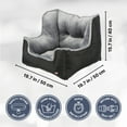 thumbnail image 4 of TRIXIE Convertible Deluxe Pet  Car Seat, Dog Booster Seat, Travel Pet Bed for Small Dogs & Cats, 4 of 10