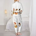 thumbnail image 3 of Pajama Sets for Women 2 Pcs, Autumn Gnomes-1 Button Down Long Sleeve Sleepwear Lounge PJ Sets, 3 of 6