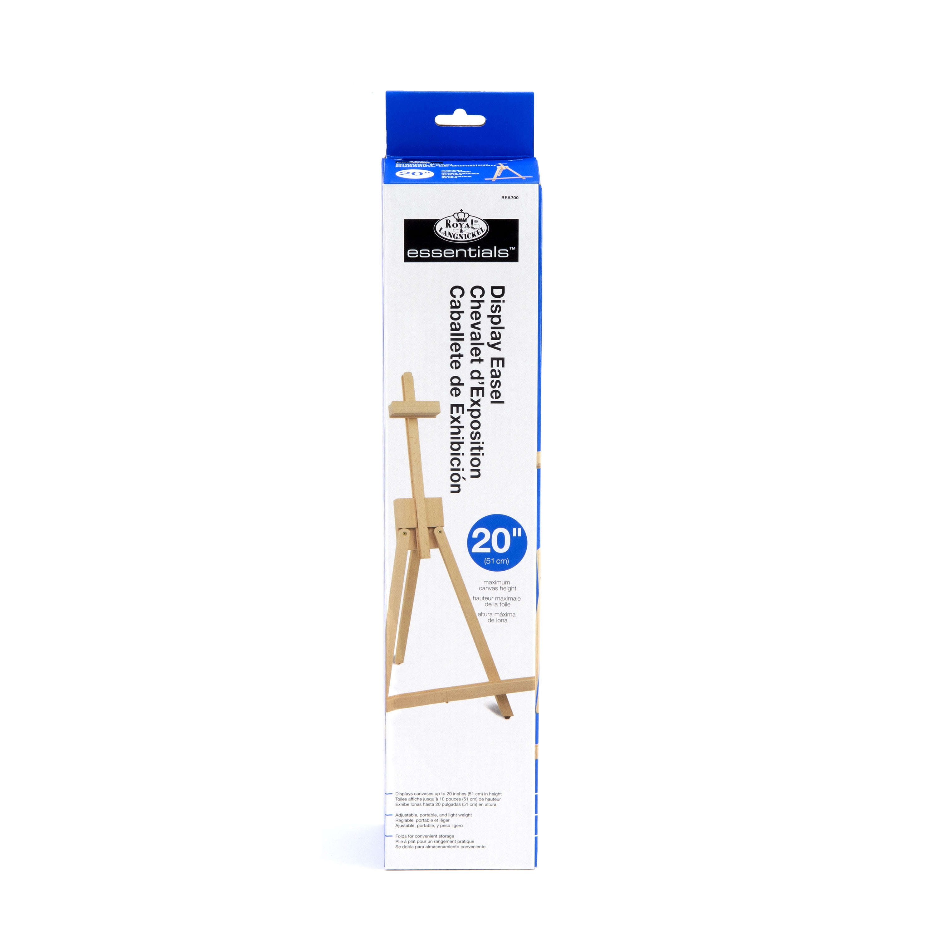 Royal & Langnickel Essentials Wood Tabletop Easel, Tripod Display, Max 20,' 1pc