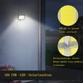 thumbnail image 4 of Luces solares para exteriores, 160 luces solares LED superbrillantes con sensor de movimiento, iluminación de gran angular de 180°, IP65 a prueba de agua, 3 modos LED solares para exteriores para jardín con cable de 5 m (paquete de 2) Zhivalor WXOTTO-CWY-1601, 4 of 5