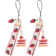 thumbnail image 1 of Cellphone Lanyard Mobile Phone Hanging Key Chain Phone Charm Holder Young Adults Random Cake Color 15.00X2.00X1.00CM Diy 2Pcs, 1 of 4
