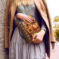 thumbnail image 5 of HELLHERO Pumpkin Leaf Mushroom Church Bible Bag, Protective PU Leather Bible Cover for Outdoor Study Prayer, Zipper Bible Covers, 5 of 12