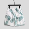 thumbnail image 3 of sovlvnd Cargo Shorts for Men, Mens Casual Printed Beach Shorts With Elastic Waist And Drawstring Pocketless Knee Length XL, Green, 3 of 5
