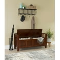 thumbnail image 2 of Linon Split Seat Storage Bench, Walnut, 17 inch Seat Height, 2 of 14