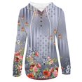 thumbnail image 4 of QASIEATN Hoodies for Graceful Women Fashion, Solid Color Long Sleeve Casual Hooded Sweatshirt with Female Button Buttons and Drawstring Pockets, Womens Fall Tops, 4 of 5
