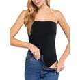 thumbnail image 4 of FashionMille Women Stretch Bandeau Jersey Tube Bodysuit Strapless Top, 4 of 5