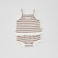 thumbnail image 1 of Conjunto de ropa elegante de verano para niñas, Top y pantalones cortos con tirantes a rayas, traje infantil, camisola para niños pequeños de 0 a 3 años, 2 uds., 1 of 6