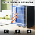 thumbnail image 4 of Jocisland Beverage Refrigerator-24 in Fridge with Glass Door, Adjustable Shelves and LED Touch Panel, Under Counter Design for Wine Beer Use, 34-64℉, 4 of 9