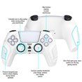 thumbnail image 3 of PlayVital Raging Warrior Edition Controller Protective Case Cover for PS5, Anti-Slip Rubber Protector Soft Silicone Skin for PS5 Controller with Thumbstick Caps - White, 3 of 8