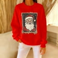 thumbnail image 4 of Uootdi Gift Christmas Sweatshirt for Women Cute Santa Claus Print Graphic Pullover Sweaters Winter Clothing for Women, 4 of 6
