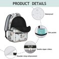thumbnail image 4 of Pioneer Flower Floral Print Pattern Backpack for School, Cute School Bag with Adjustable Shoulder Straps and Padded Back, 15.3"x11"x7.1", 4 of 5