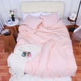 thumbnail image 2 of Unique Bargains Microfiber Polyester Bedding Duvet Cover Pillowcase Solid Color Queen Light Pink, 2 of 10