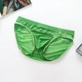 thumbnail image 3 of successthop Underwear Low Rise Brief Men Stylish Lightweight Soft Breathable Solid Underpant Green L, 3 of 8