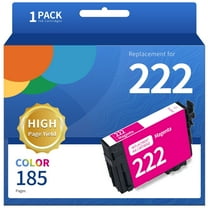 T222 ink cartridge for Epson T222 222 ink cartridge for Epson Workforce WF-2960 Expression Home XP-5200 Printers（Magenta,185 pages)1-PACK
