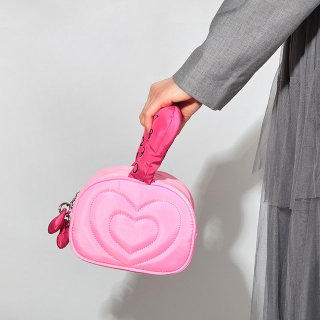 Bolso de cosméticos para mujer, organizador de maquillaje con letras impresas para uso diario de niñas y mujeres