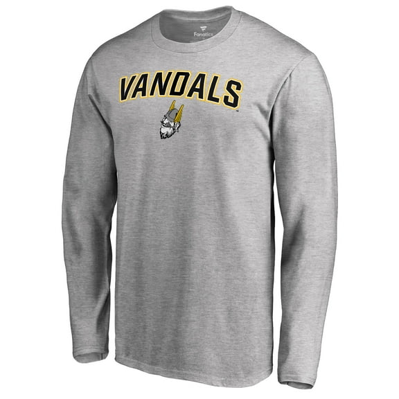 Men's Ash Idaho Vandals Proud Mascot Long Sleeve T-Shirt