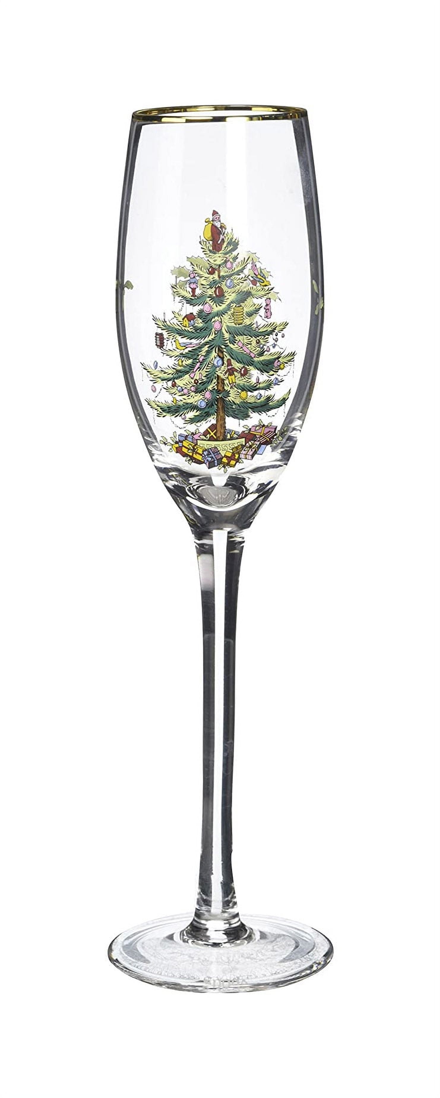 Spode Christmas Tree Champagne Flutes (Set of 4) 