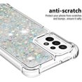 thumbnail image 4 of Compatible with Samsung Galaxy A23 5G Case Glitter Liquid Cute Clear Phone Case Floating Quicksand Shockproof Protective Bumper Silicone TPU Case for Samsung Galaxy A23 5G Love Sliver YB, 4 of 7