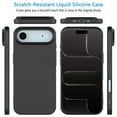thumbnail image 4 of For iPhone 17 Air Case with Screen Protector, Tekcoo Liquid Silicone Military-Grade Protection Shockproof Rugged Soft Gel Rubber Slim Cell Phone Case Cover for iPhone 17 Air 6.5", Black, 4 of 14
