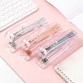 thumbnail image 2 of Creative Rose Gold Stapler For Students Staple Remover Staples Tools Cute Transparent Stapler Stationery Office School Supply, 2 of 7