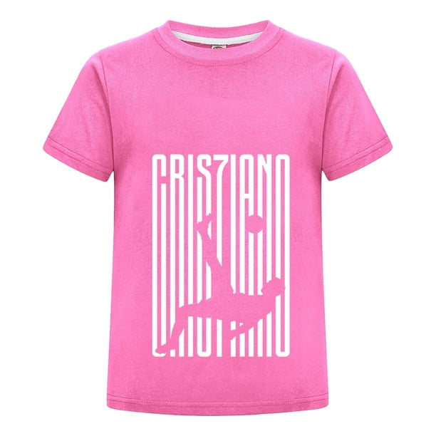Camiseta de Niño con Diseño CR7 y Celebración Playera Deportiva de Cristiano Ronaldo