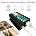thumbnail image 3 of tredstone Pure Sine Waves Inverter Lightweight Inverters Wear-resistant Adjustable Power Converters One Key Control Voltages Adapter Black/110V, 3 of 6