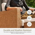 thumbnail image 6 of LAUSAINT HOME 7 Pieces Patio Furniture Set with Hidden Storage Compartment, Outdoor Wicker Rattan Sofa, Beige Cushions, 6 of 9