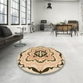 thumbnail image 3 of Ahgly Company Indoor Square Patterned Light Brown Area Rugs, 5' Square, 3 of 6