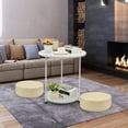 thumbnail image 4 of MOPOOR Round Coffee Table, Coffee Table with Storage, for Living Room,Easy to Assemble, Stacking Side Tables, Sturdy and Easy Assembly,Wood Look Accent Furniture, 4 of 9