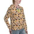 thumbnail image 6 of Lsque Cute Dogs Head Pattern Casual Women's Hoodie,Hooded Sweatshirt with Kangaroo Pocket,Pullover Hoodie with Eye-catching Drawstrings-Large, 6 of 7