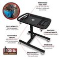 thumbnail image 3 of Performance Tool W85039 2-in-1 Adjustable Mobile Tool Table - Swivel Casters, Removable Magnetic Tool Tray, Steel, Black, 3 of 16