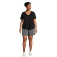 thumbnail image 2 of Terra & Sky Women's Plus Size Pull On Knit Shorts, 7" Inseam, 2 of 6
