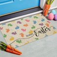 thumbnail image 5 of Happy Easter Door Mat Funny Text Indoor mat,Peeps Farmhouse Welcome Mats Holiday Creative Decorative Seasonal Burlap Welcome Floor Rabbit Mat Switch Mat for Outdoor 17 x 30 in, 5 of 6
