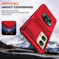 thumbnail image 5 of For Motorola Moto G Stylus 5G 2024 Phone Case with Finger Ring Holder Kickstand, Card Slots，Heavy Duty Shockproof Rugged Protective Working with Magnetic Car Phone Mount,Red, 5 of 8