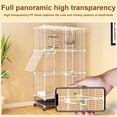 thumbnail image 4 of Qiyester Bird Cages Portable Large Metal Birdcage with Wheels Food Water Bowls for Parakeet, Lovebirds, Ringneck, Cockatiels (White), 4 of 10