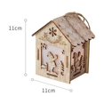 thumbnail image 1 of Creative Wooden Lighted House Santa Claus Window Decoration Luminous Wooden Christmas Tree Decoration Hanging New Year Gift 2022, 1 of 5