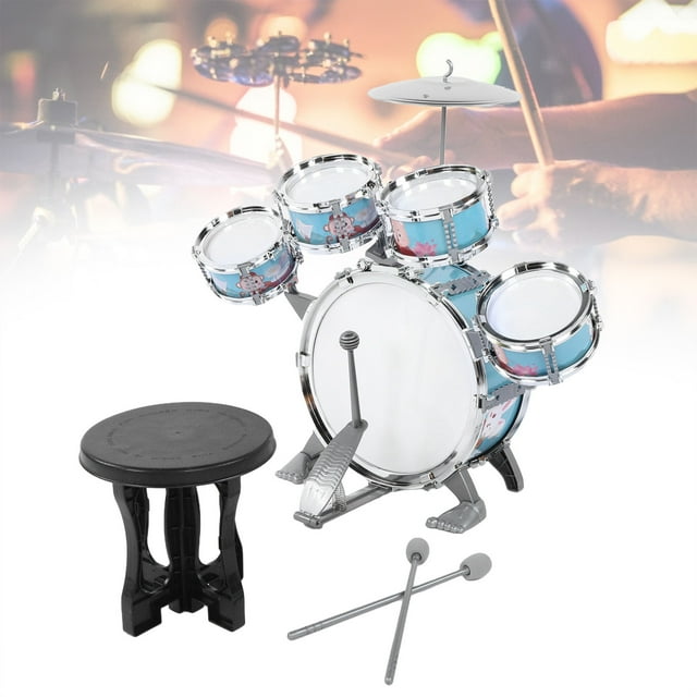 FLAMEEN Kids Drum Set, Musical Drum Set, Plastic For Boys Children From 1 To 6 Years Old Girls