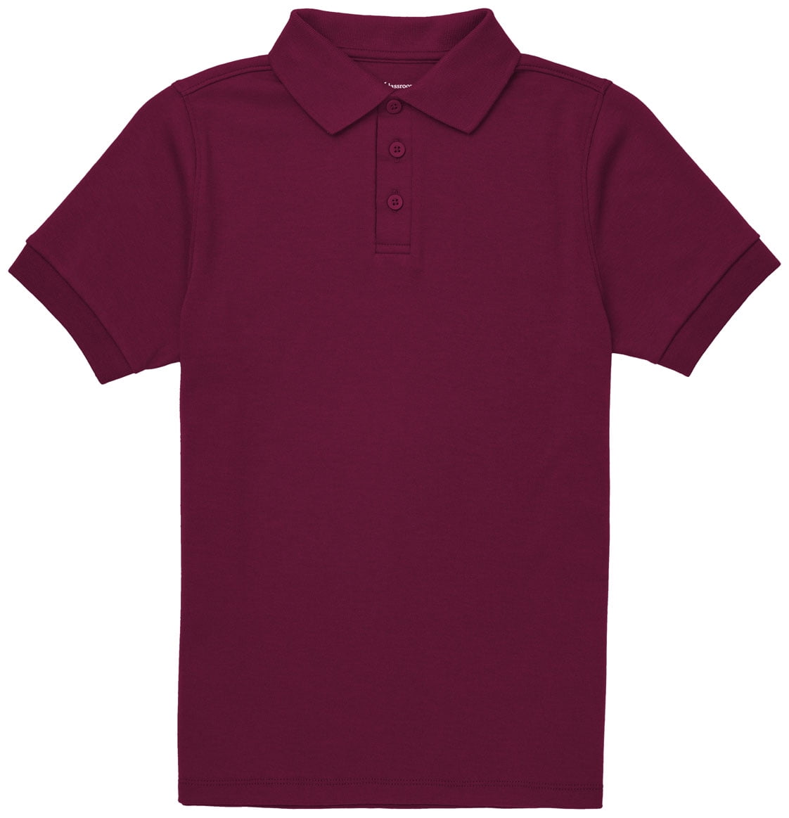 Classroom School Uniforms Big Kid Short Sleeve Interlock Polo CR891Y, M, Burgundy