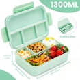 thumbnail image 2 of Bugucat Lunch Box 1300ML 2 Set,Leak-Proof Bento Lunch Box with 4 Compartments,Kids Lunch Box Bento Box Adult with Cutlery, Snack Boxes Bento Boxes with Compartments for School Kindergarten Office, 2 of 6