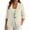 Khaki, variant on Tqcoqu Women's Spring Summer Cotton Linen Blazer,Lapel Single Button 3/4 Sleeve Casual Jacket with Pockets,Black Women's S-XXL