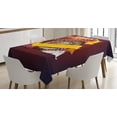 thumbnail image 1 of Ambesonne Casino Tablecloth Rectangular Table Cover, Leisure Time Activities, 52"x70", Multicolor, 1 of 3