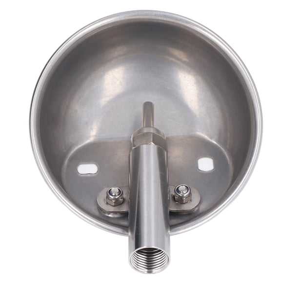 Heavy Duty Automatic Pig Drinking Water Bowl Double Unit Systems for Sustainable Livestock Farming Large Capacity Durable Farm Utilities Stainless Steel Feeders and Waterers, 5.3 Inches / 13.5 cm
