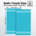 thumbnail image 3 of Infinitee Xclusives Juego De 2 Toallas De Baño De Lujo 100% Algodón (27 X 54 Pulgadas) (Toallas De Baño De Color Verde Azulado Sereno, Paquete De 2), 3 of 5
