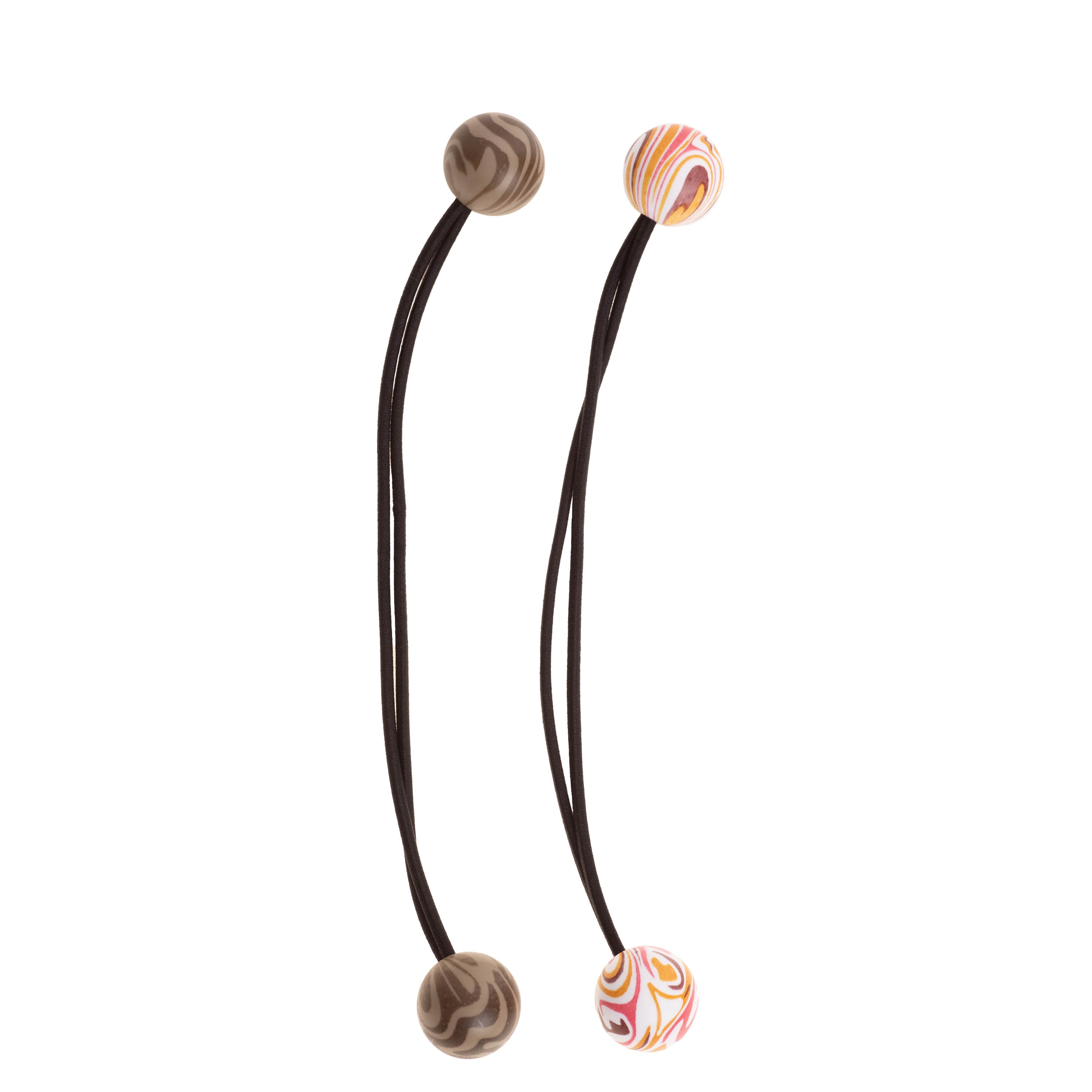 Goody Tru X Let It Happen Ouchless® Twin Bead Elastics Brown, 2 CT