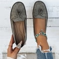 thumbnail image 5 of Pandaie Ballet Flats for Women Closed Round Toe Slip on Bowknot Flats Shoes Vintage Work Business Casual Dressy Penny Loafers Grey Size 7, 5 of 8