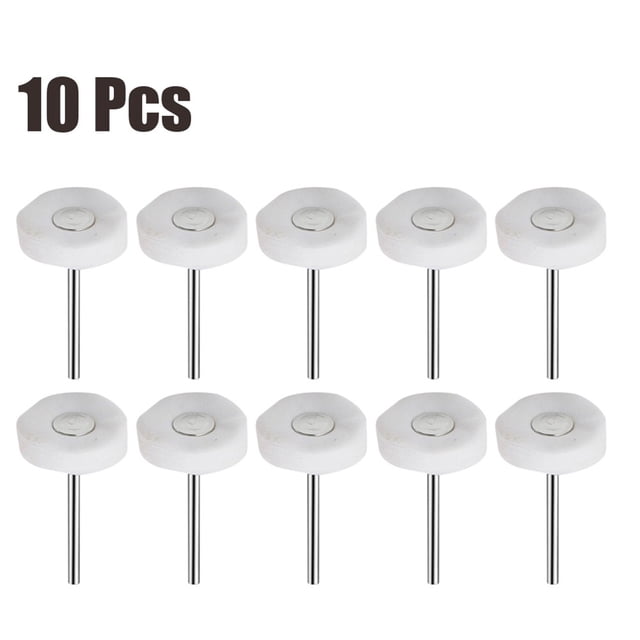 Greenne 10Pcs Cloth Polishing Wheel Rotary Tool Accessory Buffing Pad For Jewelry Metal