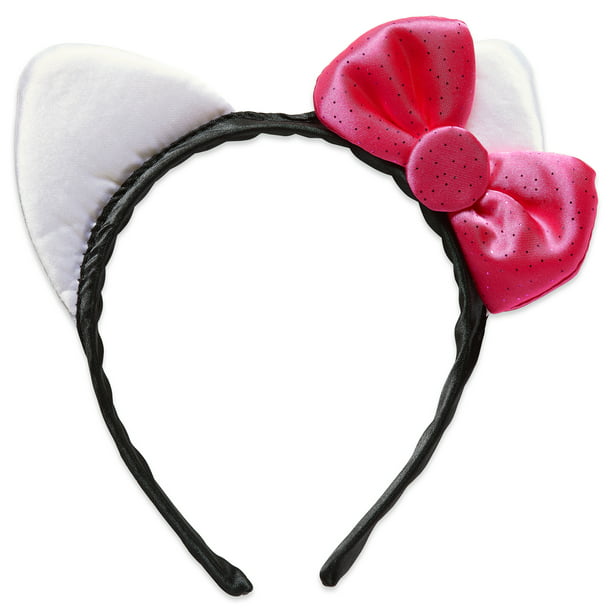 Hello Kitty Deluxe Ears And Bow Costume Headband Com - Diy Hello Kitty Ears Headband