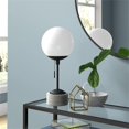 thumbnail image 2 of UrbanPro Table Lamp with Globe Shade in Concete and Matte Black, 2 of 9